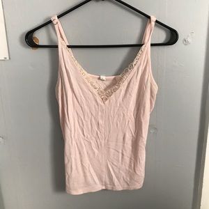 Lace trim tank top